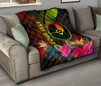 YAP Polynesian Personalised Premium Quilt- Hibiscus and Banana Leaves - Polynesian Pride