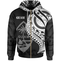 Guam Zip Hoodie Polynesian Patterns Best Guam Ever Unisex Black - Polynesian Pride