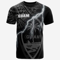 Guam T Shirt Guam Coat of Arms Lighting Thunder Unisex Black - Polynesian Pride