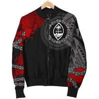 Guam Polynesian Men's Bomber Jacket - Polynesian Chain Style - Polynesian Pride