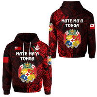Tonga Coat of Arms Hoodie Simple Vibes Red LT8 Red - Polynesian Pride