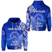 Tonga Tupou College Hoodie Toloa Old Boys Simple Vibes Blue LT8 Blue - Polynesian Pride