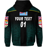 Custom Fiji Lomaiviti Rugby Zip Hoodie Simple Vibes, Custom Text and Number LT8 - Polynesian Pride