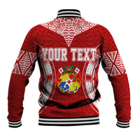 Personalised Tonga Independence Day Baseball Jacket Kupesi Pattern Mix Style LT7 - Polynesian Pride