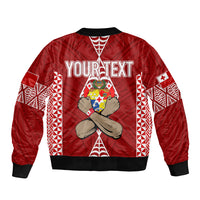 Personalised Tonga Rugby Bomber Jacket Mate Ma'a Tonga Independence Day LT7 - Polynesian Pride
