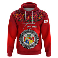 Custom Tonga Hoodie Emancipation Day Unique Kahoa Heilala Flower Red LT8 - Polynesian Pride