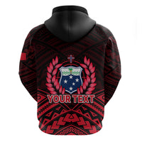 Custom Samoa Independence Day Hoodie Ulafa Polynesian Unique Red No2 LT9 - Polynesian Pride