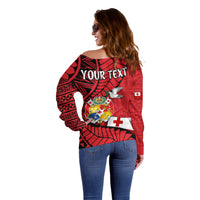(Custom Personalised) Tonga Emancipation Day Off Shoulder Sweater Happy 53rd Independence Anniversary LT9 - Polynesian Pride