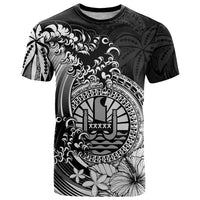 Polynesian Tahiti Island T Shirt The Wave of Water Black LT9 Black - Polynesian Pride