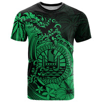 Polynesian Tahiti Island T Shirt The Wave of Water Green LT9 Green - Polynesian Pride