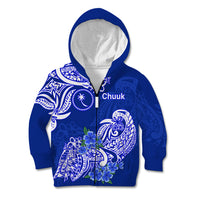 FSM Chuuk State Kid Hoodie Polynesian Floral Tribal LT9 - Polynesian Pride