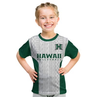 Hawaii Volleyball Kid T Shirt Hawaiian Kakau White Style LT14 - Polynesian Pride