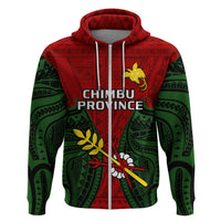 Custom Papua New Guinea Hoodie Chimbu Province Mix Coat of Arms Polynesian Art LT14 - Polynesian Pride
