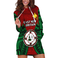 Papua New Guinea Hoodie Dress East New Britain Province Mix Coat Of Arms Polynesian Art LT14 - Polynesian Pride