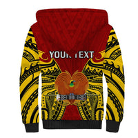 (Custom Personalised) Papua New Guinea Sherpa Hoodie Madang Province Mix Coat Of Arms Polynesian Art LT14 - Polynesian Pride