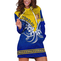 Personalised Tokelau Hoodie Dress Tokelauan Tatau Plumeria Special Style LT14 - Polynesian Pride