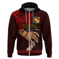 Tonga Fathers Day Hoodie Black Tongan Ngatu I Love You Dad LT14 - Polynesian Pride