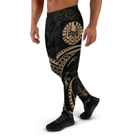 Tahiti Polynesian Sweatpant - Gold Tribal Wave - Polynesian Pride