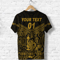 Custom New Caledonia T Shirt Simple Style Gold LT8 - Polynesian Pride