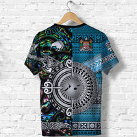 New Zealand Maori Aotearoa Fiji Tapa Together T Shirt Paua Shell LT8 - Polynesian Pride