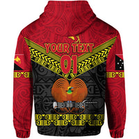 Custom Papua New Guinea Kumuls Zip Hoodie Simple Style Black Vibes LT8 - Polynesian Pride