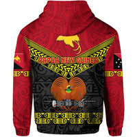 Papua New Guinea Kumuls Zip Hoodie Simple Style Black Vibes LT8 - Polynesian Pride