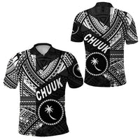 FSM Chuuk Polo Shirt Original Style Black LT8 Unisex Black - Polynesian Pride