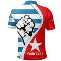 Custom West Papua Polo Shirt Clenched Hands Flag LT6 - Polynesian Pride