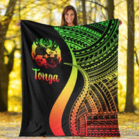 Tonga Premium Blanket - Reggae Polynesian Tentacle Tribal Pattern - Polynesian Pride