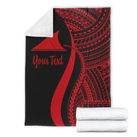 Tokelau Custom Personalised Premium Blanket - Red Polynesian Tentacle Tribal Pattern - Polynesian Pride