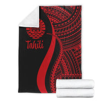 Tahiti Premium Blanket - Red Polynesian Tentacle Tribal Pattern - Polynesian Pride