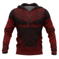 Pohnpei Polynesian Chief Custom Hoodie Red Version - Polynesian Pride