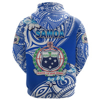 Manu Samoa Rugby Hoodie Unique Vibes Coat of Arms White - Polynesian Pride