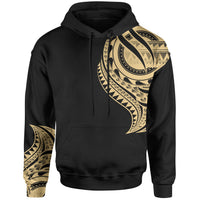 Pohnpei State Hoodie Pohnpei State Tatau Gold Patterns With Coat ofrms Unisex Black - Polynesian Pride