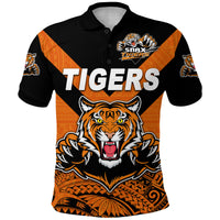 Papua New Guinea Lae Snax Tigers Polo Shirt Rugby Original Style Orange LT8 - Polynesian Pride