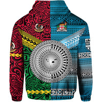 Vanuatu Fiji Zip Hoodie Together Bright Color LT8 - Polynesian Pride