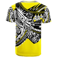 Yap T Shirt Tribal Jungle Yellow Pattern - Polynesian Pride