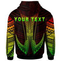 Fiji Custom Zip Hoodie Fish Hook - Polynesian Pride