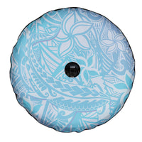 Baby Blue Gradient Polynesia Spare Tire Cover Hawaiian Tribal Hammerhead Shark Tattoo LT14