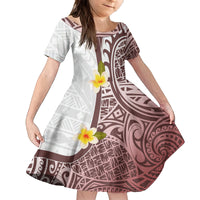 Polynesian Matching Clothes For Family Polynesian Tribal Plumeria Flowers Off Shoulder Long Sleeve Dress And Shirt - Polynesian Pride