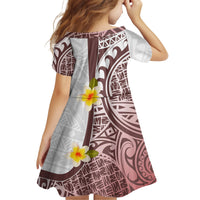 Polynesian Matching Clothes For Family Polynesian Tribal Plumeria Flowers Off Shoulder Long Sleeve Dress And Shirt - Polynesian Pride