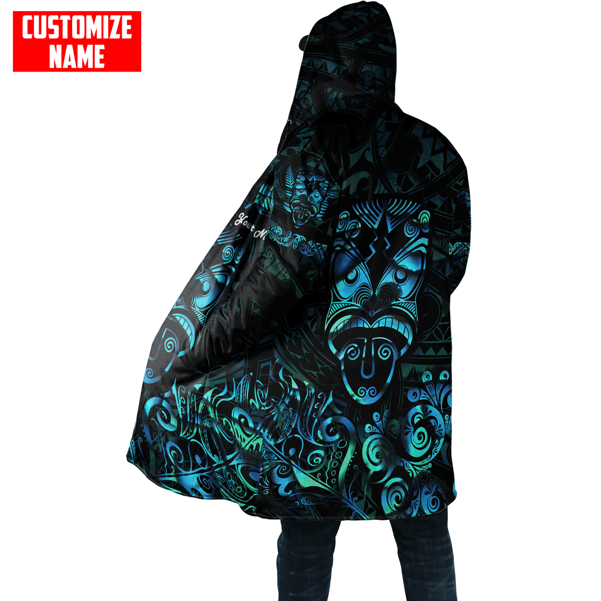 Maori Aotearoa Rugby Haka New Zealand Silver Fern Paua Shell Cloak - Polynesian Pride