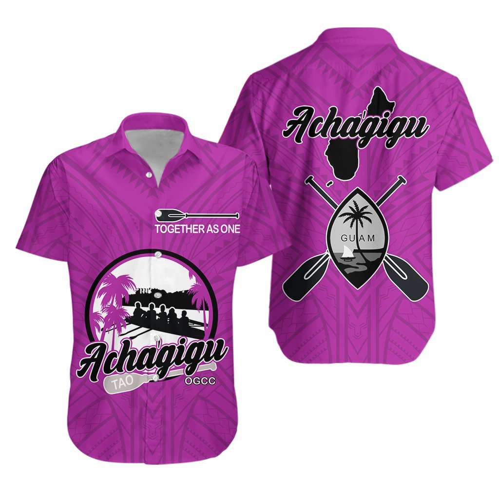 Acha'gigu Guam Canoe Club Hawaiian Shirt - LT12 Unisex Pink - Polynesian Pride