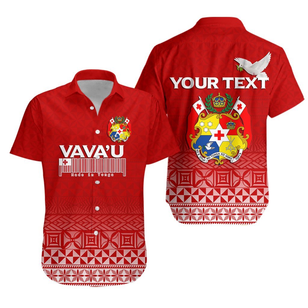 (Custom Personalised)Tonga Vavau Hawaiian Shirt - Tongan Pattern - LT12 Unisex Red - Polynesian Pride