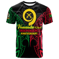 Custom Vanuatu 42nd Independence Anniversary Pride T Shirt LT12 Unisex Black - Polynesian Pride