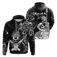 Hawaii Ikaika Warrior Hoodie - LT2 Pullover Hoodie Black - Polynesian Pride