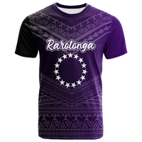 Custom Rarotonga Cook Islands Pride T Shirt LT12 Unisex Purple - Polynesian Pride