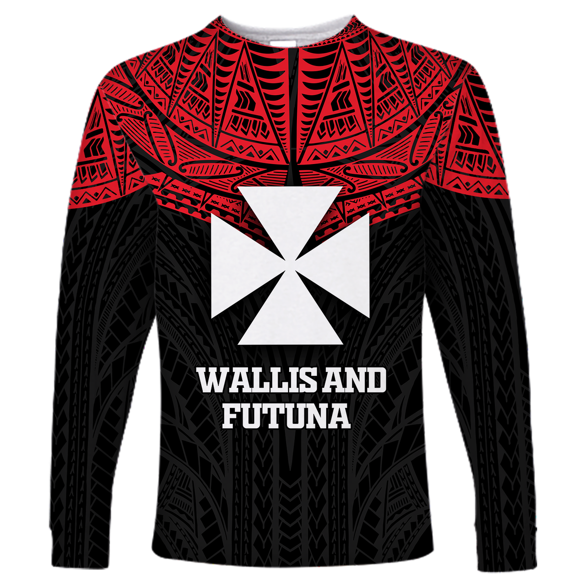 Wallis And Futuna Pride Long Sleeve Shirt - LT12 Unisex Red - Polynesian Pride