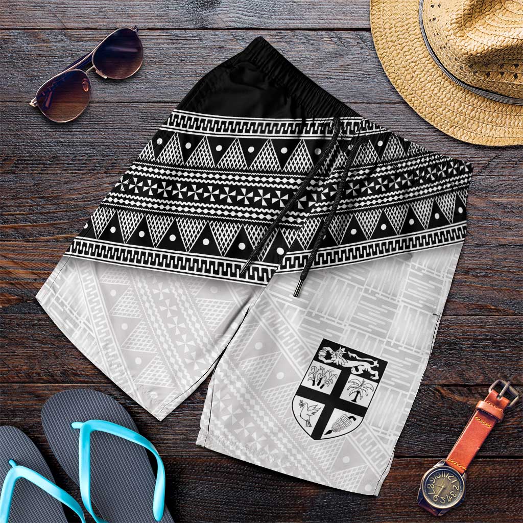 2026 Autumn Rugby Nations Fiji Shorts for Men Fijian Tapa Tribal Lauhala Inspired