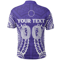 Custom Cook Islands Rarotonga Polo Shirt Purple Tribal Pattern LT12 - Polynesian Pride